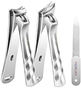 Vepkuso Nail Clippers Set for Men & Women – Professional Toenail Clippers for Thick Ingrown Nails...