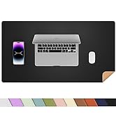 AFIING Dual-Sided Desk Pad, Natural Cork & PU Leather, Desk Mat Protector Non-Slip, Waterproof, E...