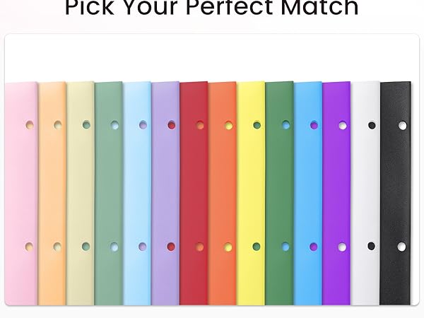 pocket folder for 3 ring binder with 14 colors