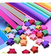 Mluchee 2340 Sheets Origami Stars Paper Strips Double Sided Lucky Colorful Star 25 Colors Decorat...