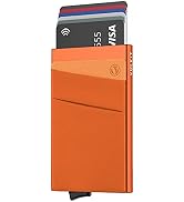 VULKIT Card Holder with Money Pocket Pop Up Wallet RFID Blocking Slim Metal Bank Card Case Holds ...