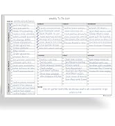 Weekly To Do List Notepad, 60 Page Task Planning Pad w/Daily Checklist, Priority Todo Week Checkbox