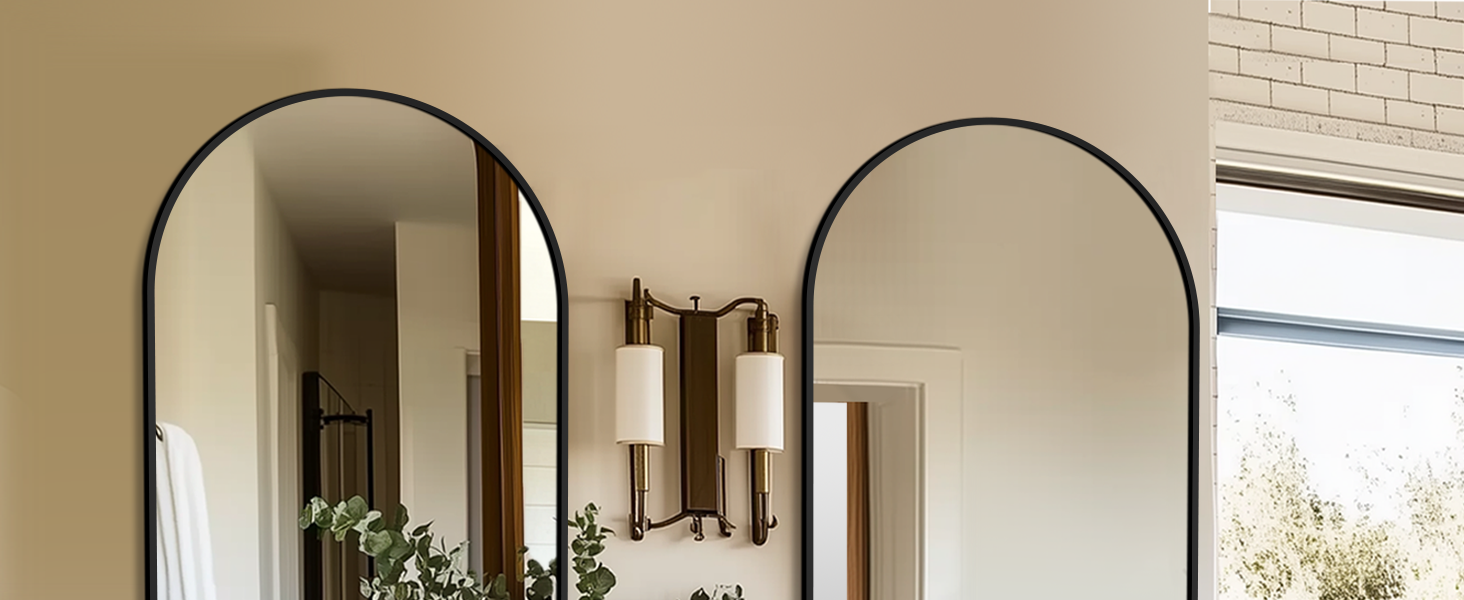 arched bathroom mirror