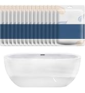 SHUOGUO Disposable Bathtub Cover Liner, 12 Pack Large Bathtub Liner Plastic Bag for Salon, Househ...