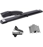 Long Reach Stapler,with 2000 Staples & Stapler Remover Full Strip,20-25 Sheet Capacity,with Built...