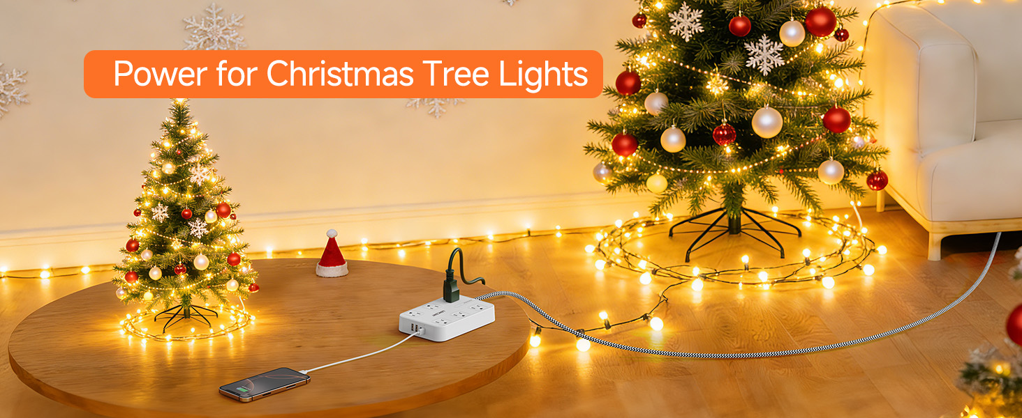 2 Prong Power Strip for Christmas