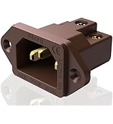 Viborg AC 250V 10A IEC320 C14 Panel Mount Plug Adapter Power Connector Socket Screw Mount 3 Pins ...