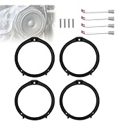 RULLINE 4PCS 6.5" Speaker Adapter Bracket & Wiring Harness Kit Direct Compatible with Honda Civic...