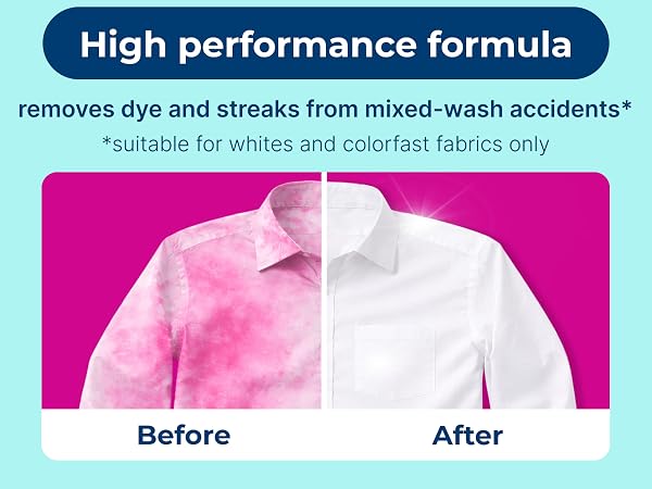 Carbona color run remover removes dye stains and color bleed from mixed-wash laundry accidents