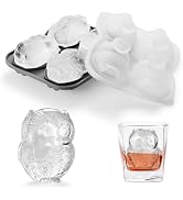 Nax Caki 3D Owl Ice Cube Mold Fun Shapes, Owl Gifts for Women, Cute Large Craft Ice Mold, Big Cat...