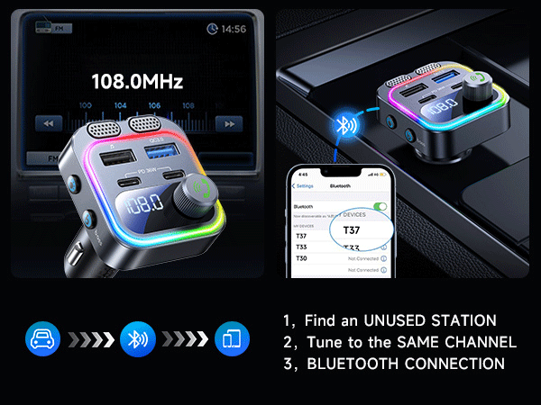 fm transmitter bluetooth usb c