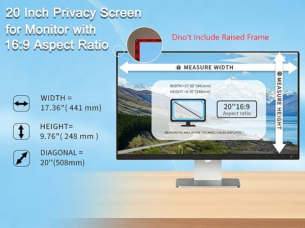 20 inch privacy screen