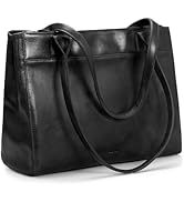 Genuine Leather Tote Bag for Women Small Tote Bag with Zipper Work Purse with Compartment Purses ...