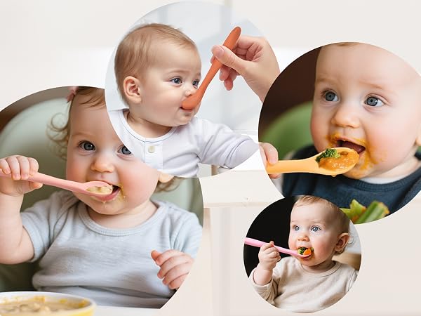 8PCS Silicone Feeding Spoons