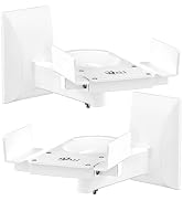 WALI Speaker Wall Mount, Surround Sound Speaker Stand with Adjustable Swivel Tilt Angle, Bookshel...