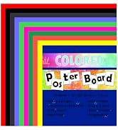 pmybupo Neon Poster Board 30 Sheets-22x28-Inch Double-Sided Color Cardstock Paper,Ideal for Signs...