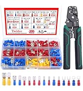 Twidec/300pcs 16Types Spade Crimp Connectors 2.8mm/4.8mm/6.3mm Male and Female Connector kit Incl...