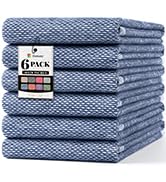 Homaxy Premium Kitchen Towels 18"x28", 6 Pack Large Cotton 380 GSM Dish Towels, Highly Absorben Y...