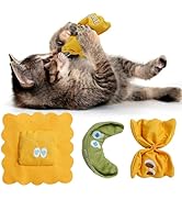 3 Pack Dumpling Catnip Toys for Indoor Cats, Interactive Cat Toys Filled with 100% Organic Catnip...