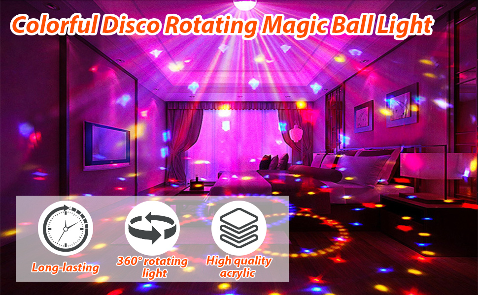 Colorful Magic Rotating Ball Light
