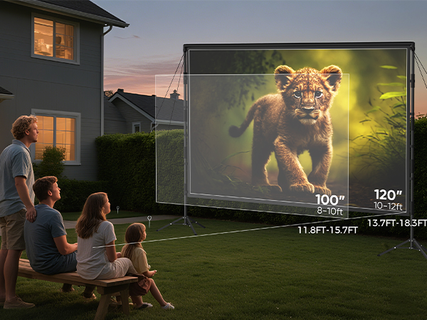 120 inch projector screen outdoor