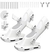 Flag Pole Brackets for House, REERON 2-Positions Metal 1" Flagpole Holder Mounts, Aluminium Rustp...