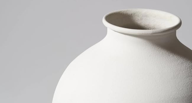 white vase for flowers, matt white vase, white accent decor