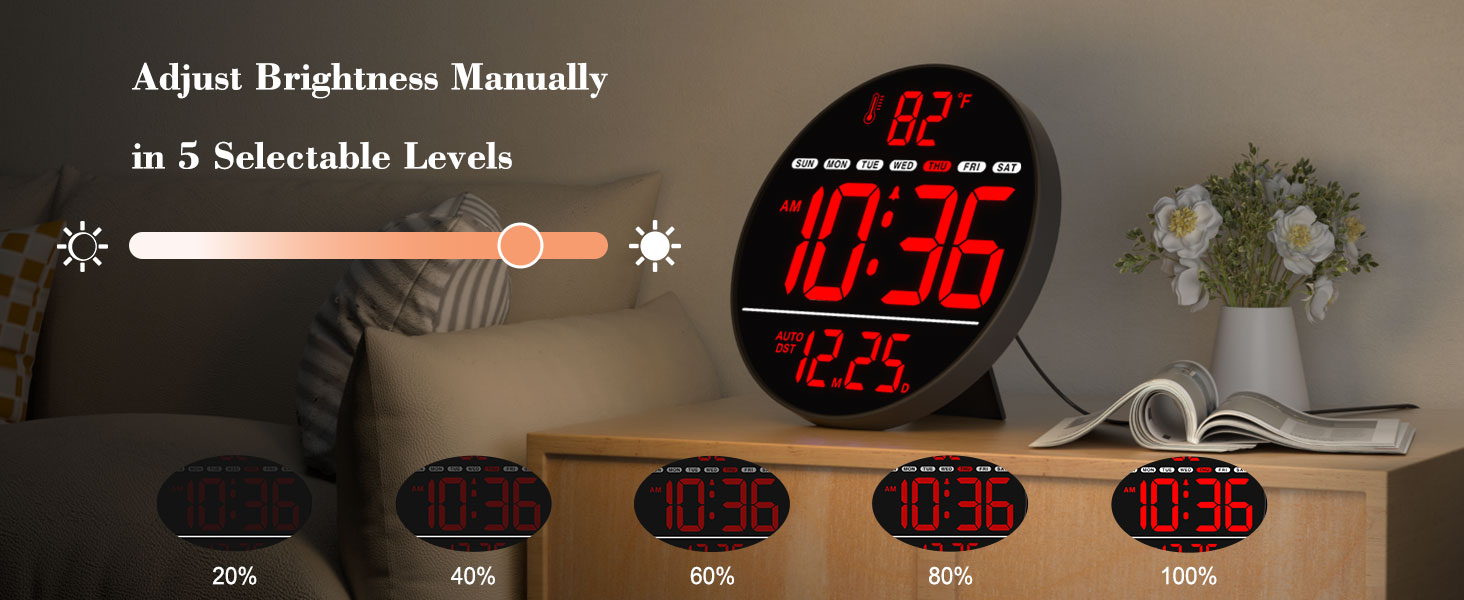 glows in the dark wall clock