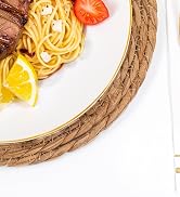 Festiva 350Pcs Gold Plastic Plates - White and Gold Dinnerware Set Disposable include 10" & 7" Pl...