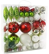 R N' D Toys RN’D Christmas Decorative Ball Ornaments – Red and Green Christmas Ball Hanging Tree ...