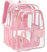 PACKISM Clear Backpack for School - 18 Inch Extra Large Heavy Duty Clear Bookbag for Boys, See Th...