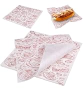GWHOLE 100pcs Wax Paper Sheets for Food, Deli Paper Sheets 12 x 12 Inch Premium Grease Proof Food...