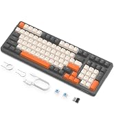 ATTACK SHARK K8 Wireless Mechanical Keyboard, Trip-Mode BT5.0/2.4G/Wired Gaming Keyboard 100 Keys...