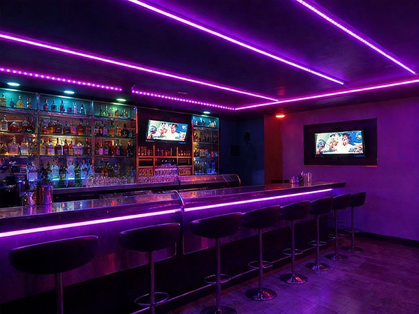 led lights behind tv
