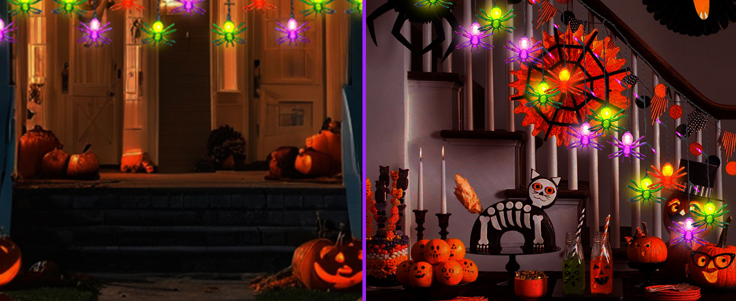 halloween fairy lights spider halloween decorations string lights halloween icicle lights indoor