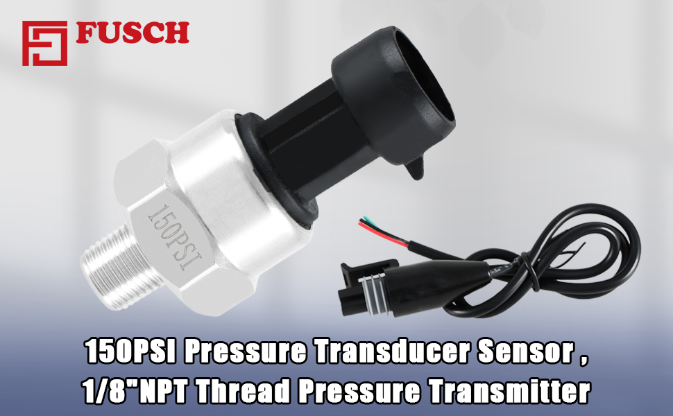 100/150/200/300/500/1000/1600PSI Pressure Transducer Sensor , 1/8"NPT Thread Pressure Transmitter