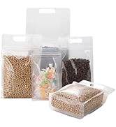 Roppolo 50 Pcs Clear Resealable Bags with wider bottom, 5.5" x 9.5" Zipper Food Storage Bags with...