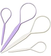 Teenitor 4pcs Tail Hair Tool, Ponytail Hair Pull Through Tool French Braiding Hair Tool, Hair Fli...