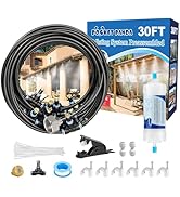 Pre-Assembled Misters for Outside Patio,Outdoor Misting Cooling System w Filter,30FT|9M.Backyard ...
