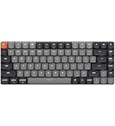 Keychron K3 Version 3 Low Profile Wireless Mechanical Keyboard, 75% Layout QMK Programmable Bluet...