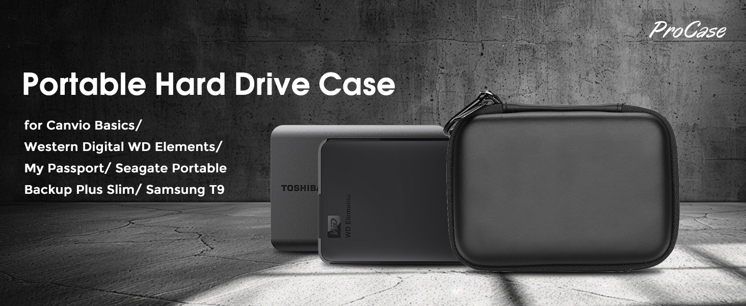 ProCase Hard Drive Case for Canvio Basics Western Digital WD Elements