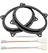 RED WOLF 6 x 9 Inch Front Door Speaker Mount Adapter w/Speaker Wiring Harness Fit for 2012-2018 T...