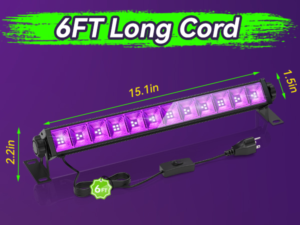 Black lights for glow party