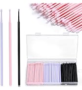 300pcs Disposable Microbrush Applicators Microfiber Wands,JASSINS Eyelash Extensions Applicator B...