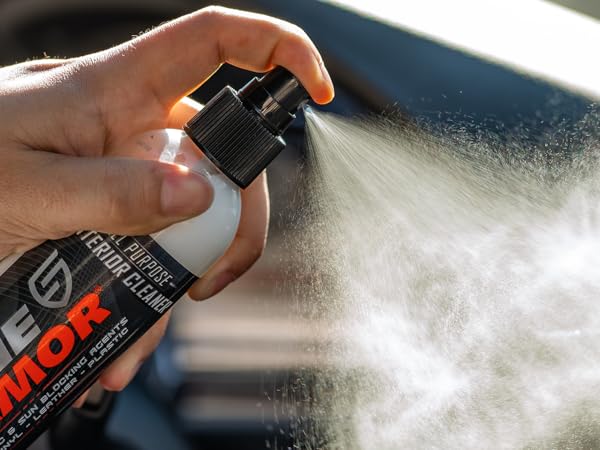 Interior cleaner spray