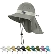 Sukeen Cooling Sun Hat for Men Women UPF50+ Wide Brim Fishing Hat with Neck Flap Adjustable Folda...