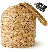 CHI AN HOME 4.4lb Natural Door Stopper for Bottom of Door Decorative Heavy Duty Door Stop with Ha...