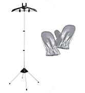 Clothes Steamer Stand Hanger with Steamer Ironing Gloves for Steaming Clothes, Handheld Garment S...
