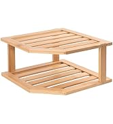 VERTORGAN Corner Shelf, Plate Organizer for Cabinet-Bamboo Corner Cabinet Shelf Organization-Suit...
