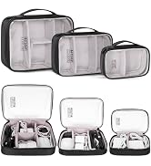 AKOZLIN Padded 3pcs/set Travel Organizer Office Cord Cable Electronics Accessories Bag Electrical...